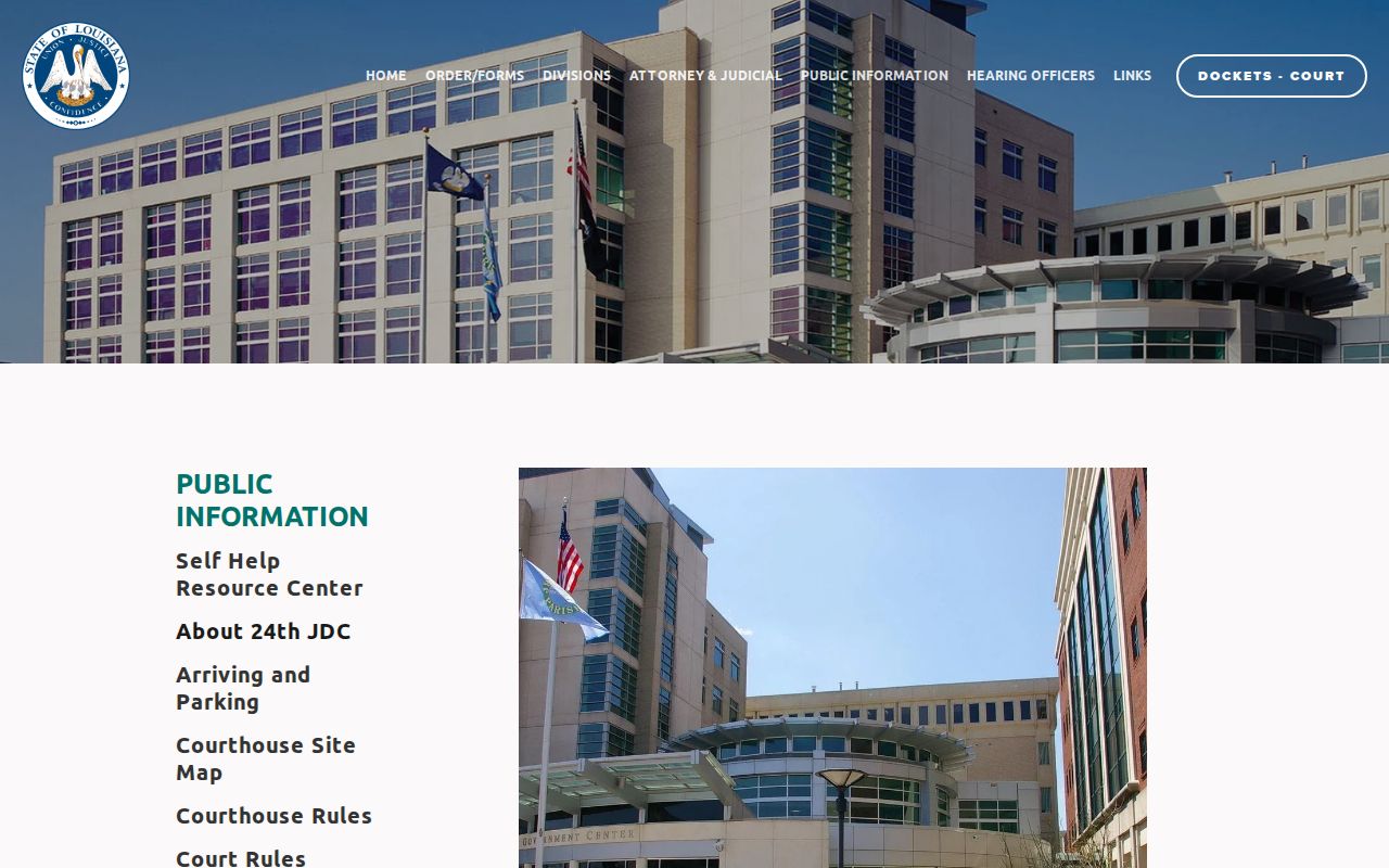 Jefferson Parish criminal court records at the 24th JDC