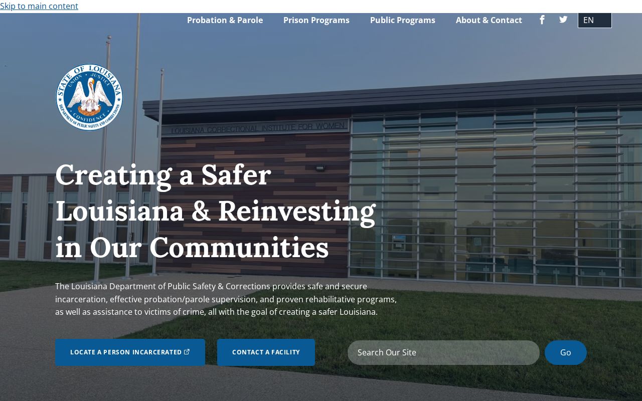 Jefferson Parish criminal history and Louisiana corrections records